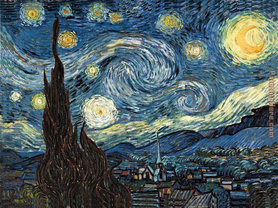 The Starry Night 2 painting - Vincent van Gogh The Starry Night 2 art painting